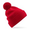Winter hat - mod. B450N:Classic Red, 100% cotton, One Size